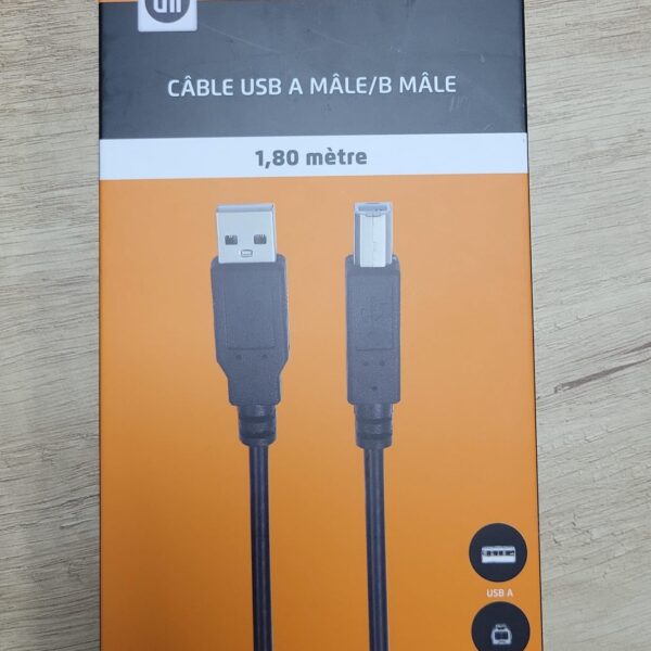 cable usb A maleb male marque d2